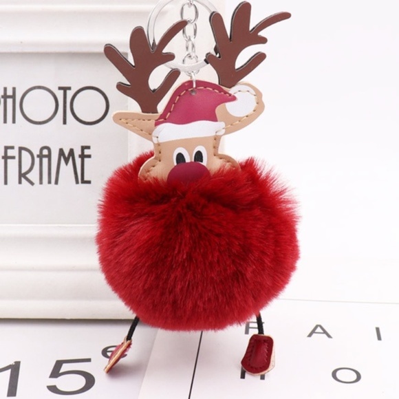 Cinderella's Closet Accessories - Restocked! Rudolph Pom Pom Handbag Charm/Keychain